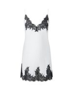 Anastasia Luxury Satin Chemise Ivory/Black — photo 5 (Bluebella)