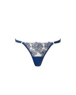 Avery Floral Embroidered Thong Navy Peony — photo 5 (Bluebella)